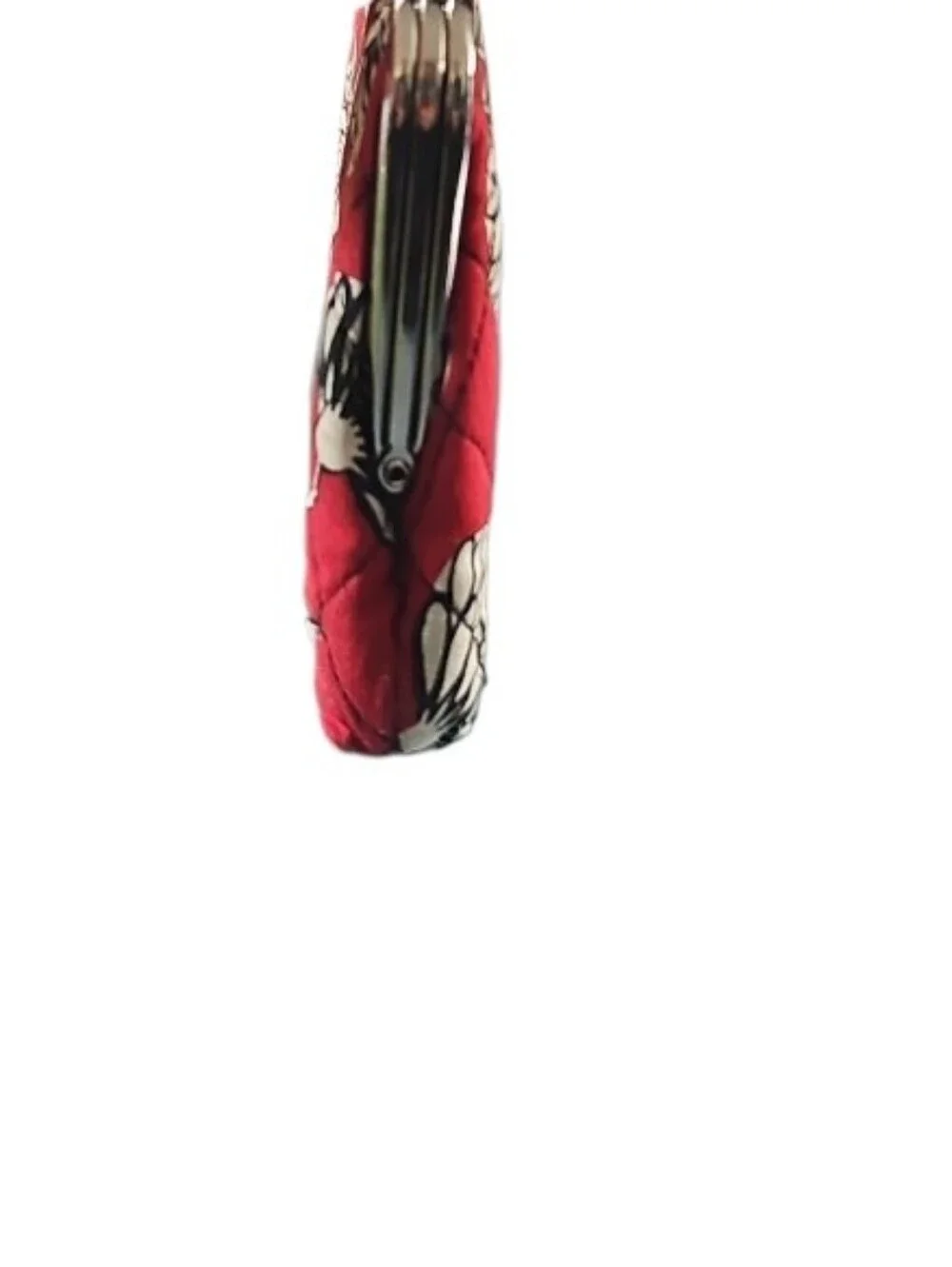 Vera Bradley Deco Daisy Double Kiss Lock Wallet Retired Floral Clutch Red White - Picture 5 of 14
